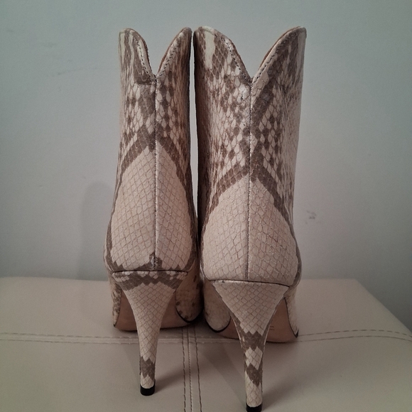 Paris Texas Python Embossed Leather Ankle Boots Size Uk 41/ US 11 - Picture 5 of 9